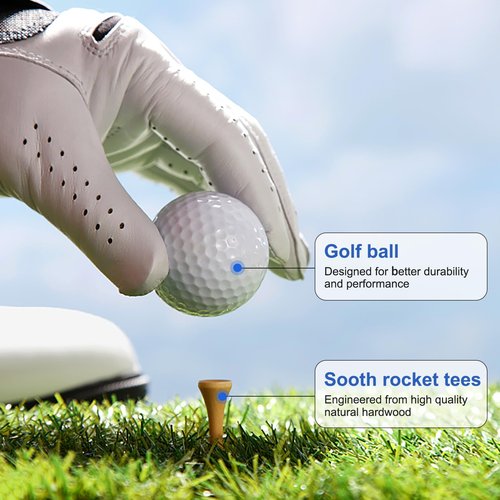 LIFXIZE Golf Accessories for Men, Golfing Accessories Kit with 4 Golf Club Covers, Multifunctional Divot Tools, Golf Tees, Golf Balls and Holder, Rangefinder, Brush, Scorer, for Golfer