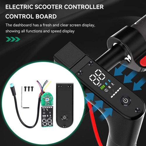 Agatige Electric Scooter Controller Control Board, Scooter Digital Display Dashboard with Panel Cover for Ninebot MAX G30 Electric Bicycle