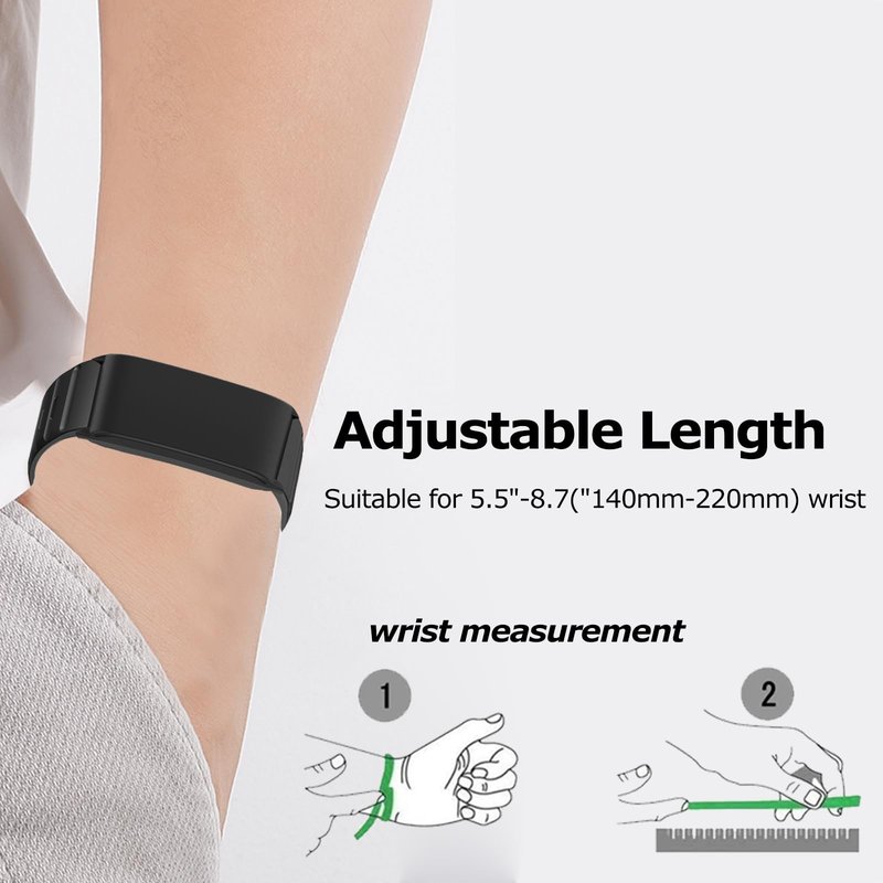 PONATTENO Replacement Band Compatible for Whoop 4.0, Soft Silicone Strap with Protective Case Bands, Waterproof Breathable Sport Watch band, Quick Release Magnetic Buckle Watch Band (Black)