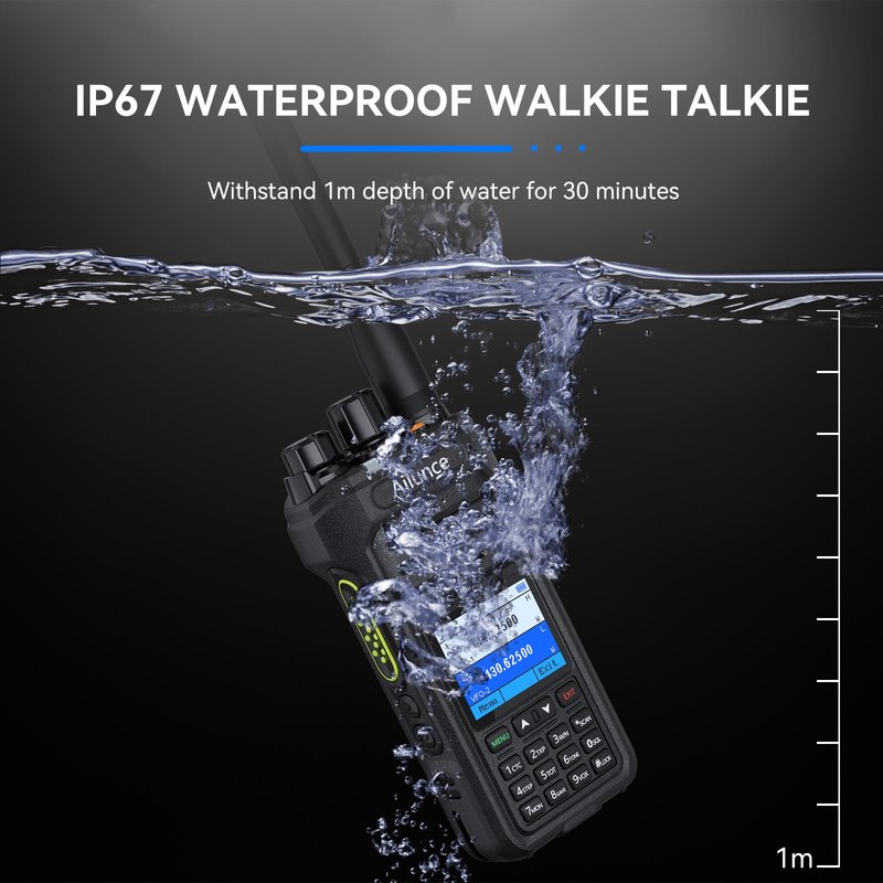 Retevis Ailunce HA1UV Ham Radio, IP67 Waterproof, Long Range Dual Band Handheld Two Way Radio for Beginners, with NOAA Weather Alert & SOS, 2800mAh USB C Charging, Chirp, for Outdoor Emergency