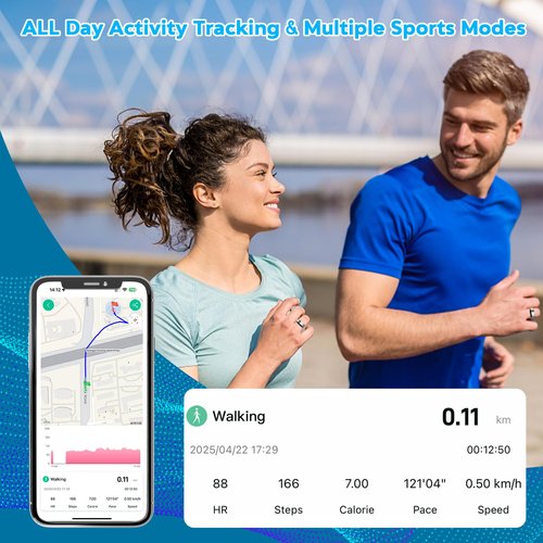 KYUHJU Smart Health Ring for Women Men,Fitness Rings Tracker with Blood Pressure Monitor Heart Rate Blood Oxygen Sleep Monitor IP68 Waterproof Step Counter Calorie Tracker Health Rings g6b4t6n4t
