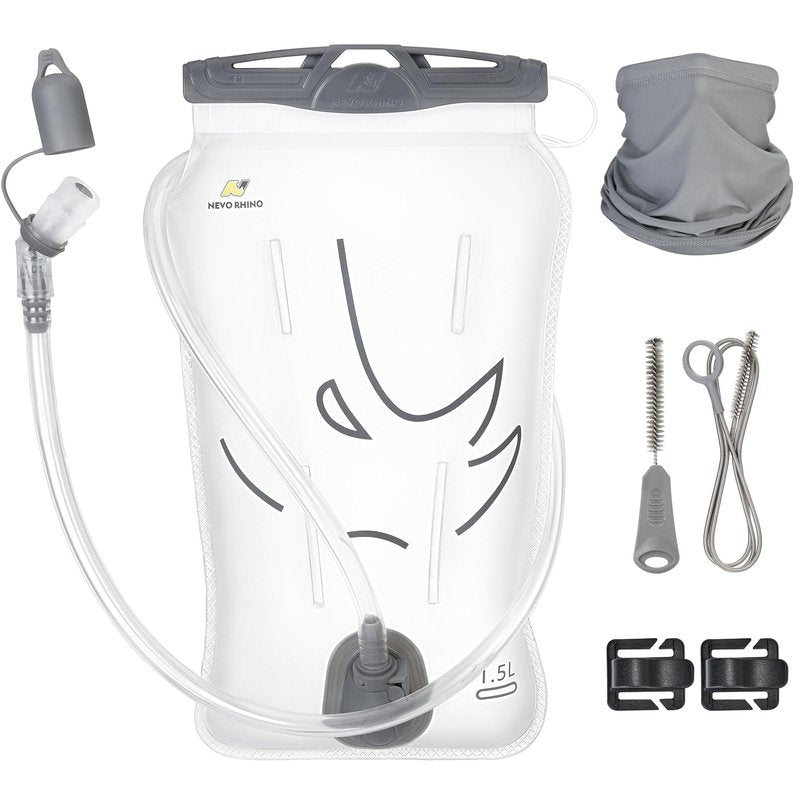 N NEVO RHINO Water Bladder 1.5-Liter, Leak Proof Water Reservoir BPA-Free, Wide Opening Hydration Bladder for Running Vest Hydration Backpack Replacement for Hiking Cycling