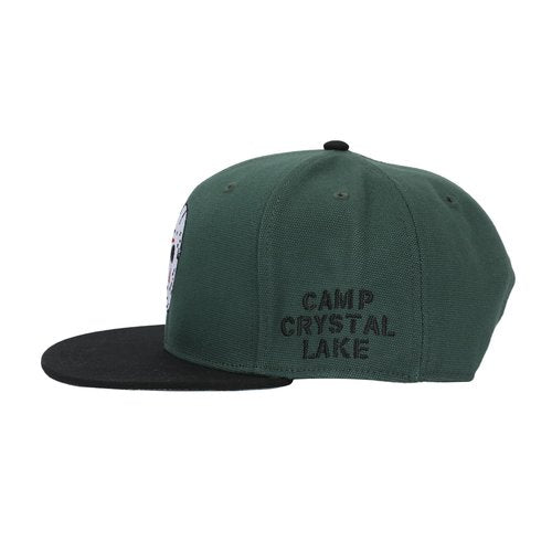 Friday the 13th Jason Mask Traditional Snapback Cap Green