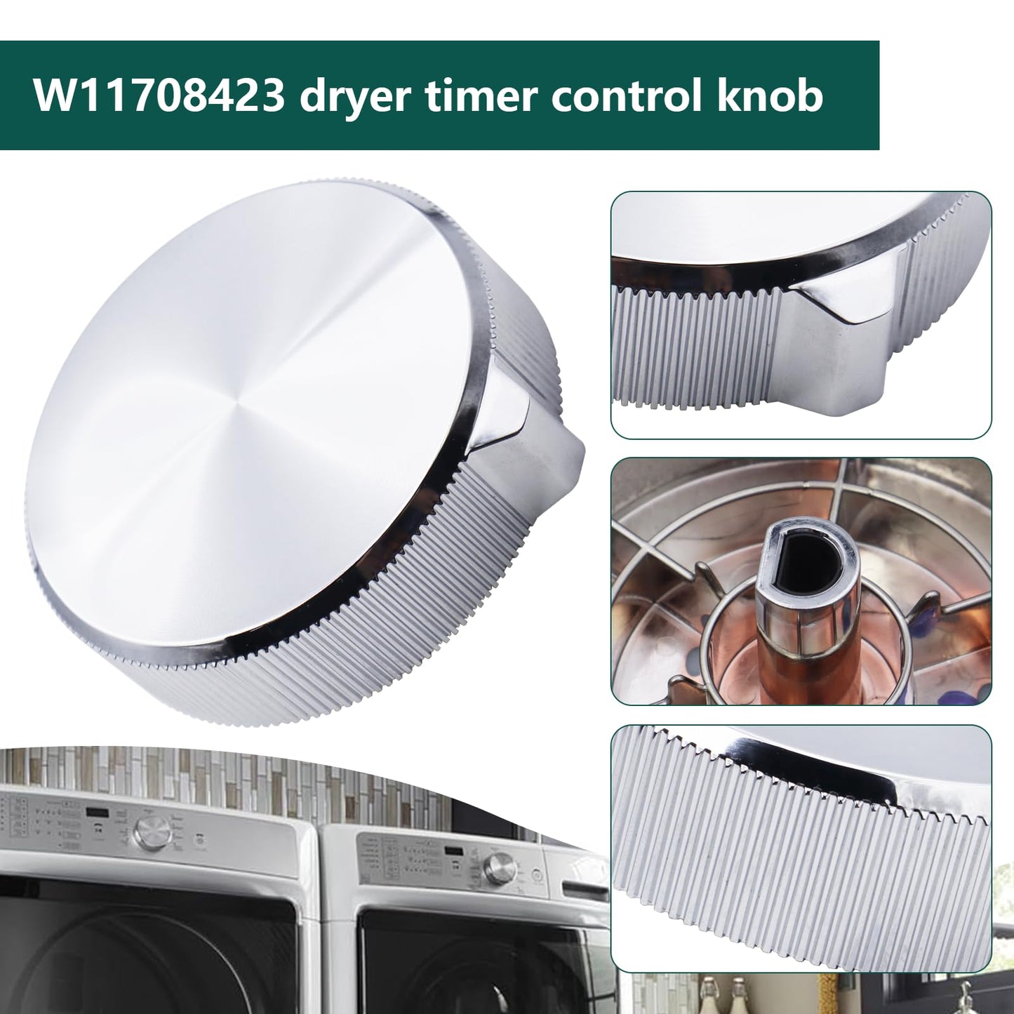 W11708423 Dryer Control Knob Fit for Whirlpool Maytag MED4500MW0 MGD4500MW1Y MED4500MW0 Dryer Timer Control Knob