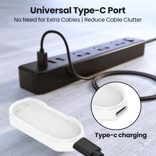 Compatible with PLAUD Note Pin Charger, 2 Pin Magnetic Charging Stand Charging Base for PLAUD NotePin Voice Recorder (White)