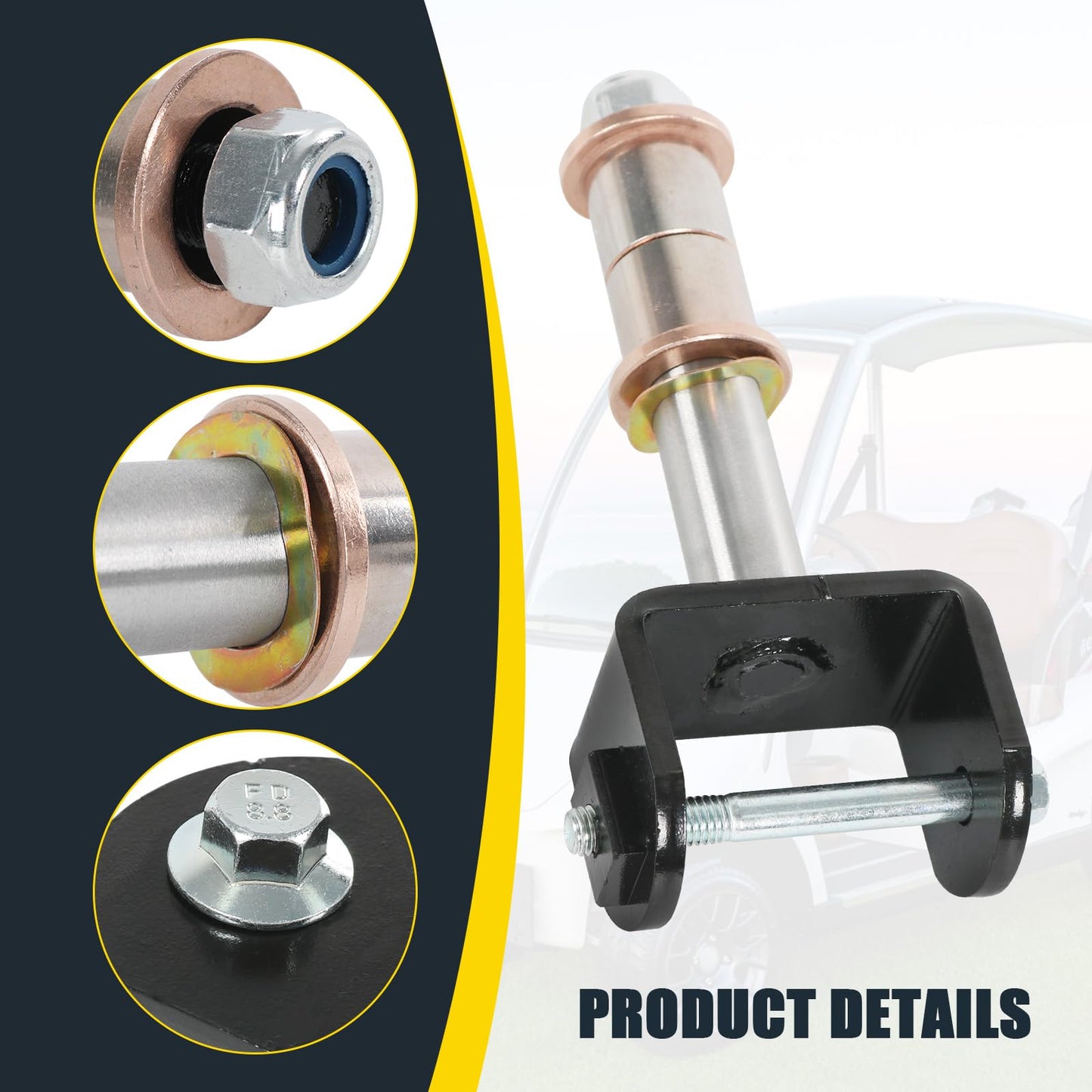 RADHLBNIU Golf Cart Front End Repair Kit Compatible with 2004 Up Club Car Precedent Gas Electric, Front Wheel Hub King Pin Bearing Bushings Full Sets Replace# 102357701 102289701 102288101 102288401