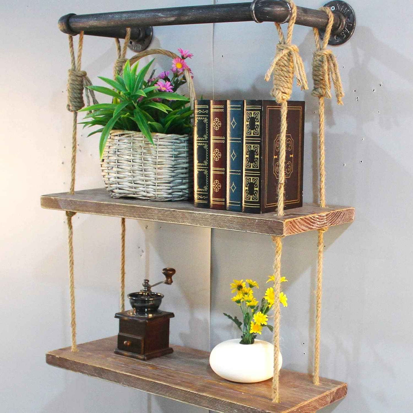 3/8 Inch Natural Jute Rope, 100 Feet Hemp Rope, 4 Strands Twisted Manila for Crafts, Gardening, Cat Scratching Post, Home Decorating, Indoor/Outdoor Use