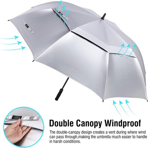 G4Free 72-Inch Golf Umbrella - UV Protection, Auto Open, Windproof Design | Oversized Double Canopy