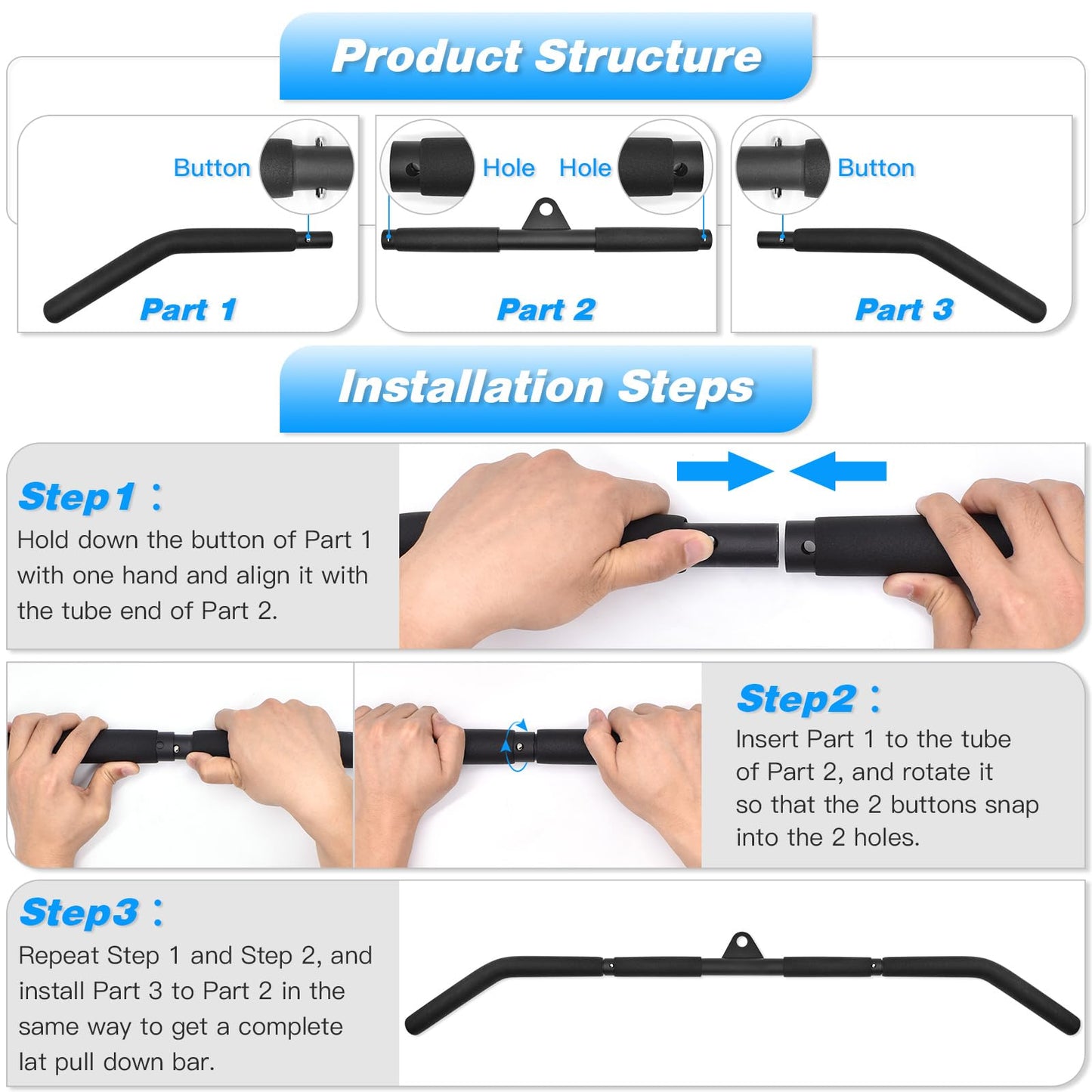 XonyiCos Fitness Cable Pulley System, Gym LAT and Lift Pulldown Machine Attachments, Home Workouts Equipments for Biceps Triceps Shoulder Arm Curl Forearm Muscle Strength Exercise