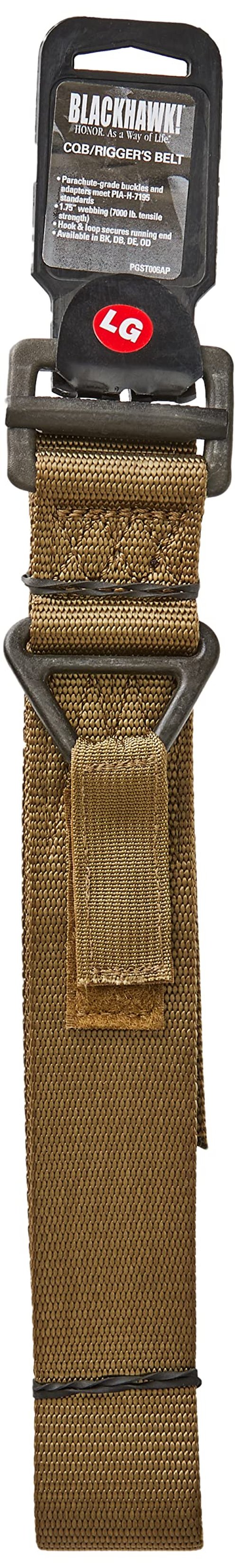 BLACKHAWK CQB/Rigger's Belt - Coyote Tan, Large, Model: 41CQ02DE