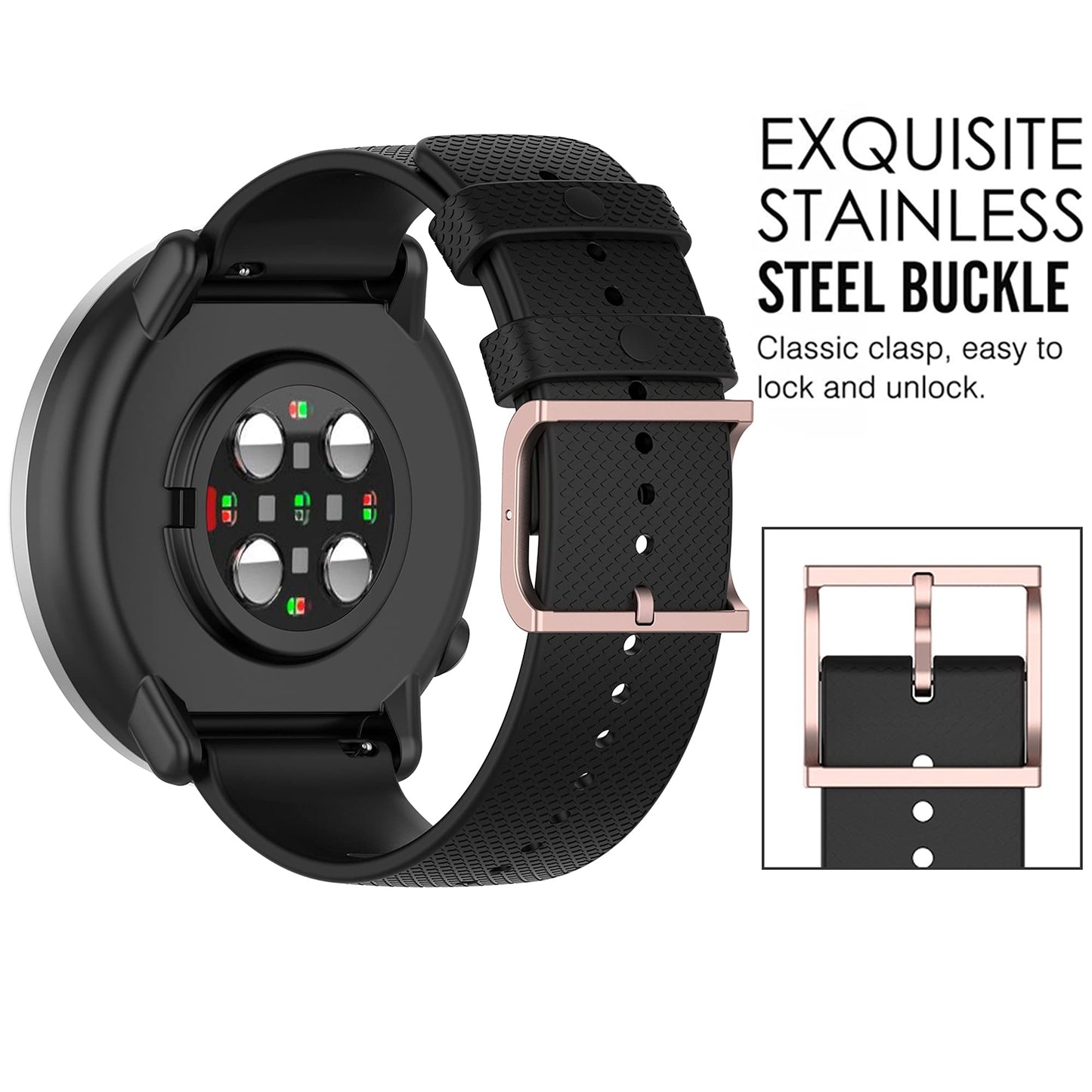 QGHXO Band for Polar Ignite 2, Soft Silicone Replacement Band for Polar Ignite 3/ Unite/Pacer/Pacer Pro (No Tracker, Replacement Bands Only)