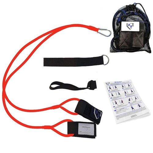 BB Bands Baseball Softball Resistance Training Bands - Arm Strength, Pitching Conditioning Equipment, 3 Strengths (Youth, Adult, Heavy), 7 Colors, Includes Anchor Strap, Door Mount, Bag, Workout Guide
