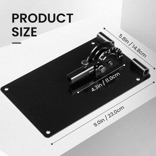 Amy Sport Golf Practice Plate with 180° Adjustable Guide, Durable Metal Plane Trainer Aid for Aiming Putting Swing & Golf Teaching, Stable Training Aid Alignment Stick Base for All Levels (Dark Black)