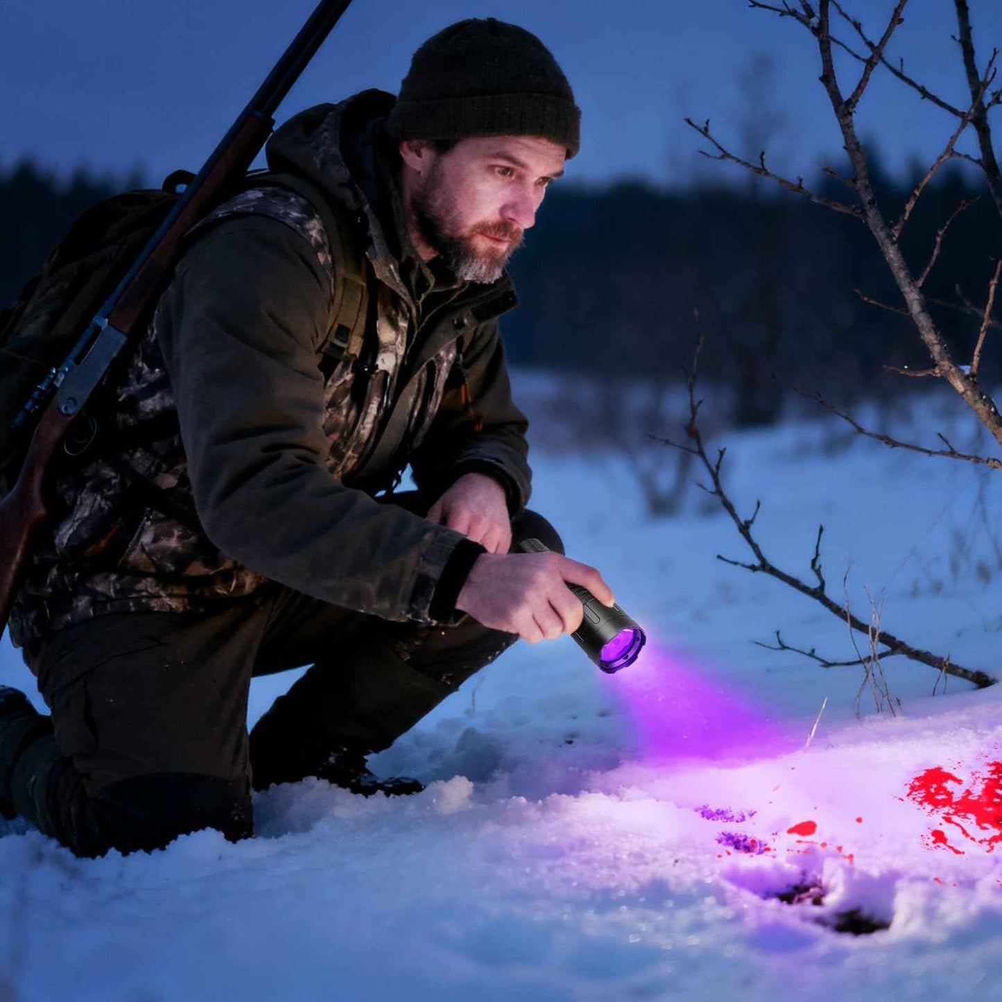 FUNANASUN Rechargeable Blood Tracking Flashlight - 2000 Lumens High Definition Flashlight, Lightweight & Durable for Night Hunting Deer, Essential Hunter Gear
