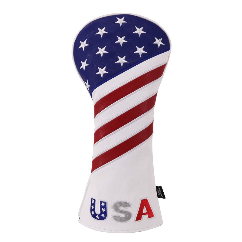 Craftsman Golf Red/White/Blue Star Stripes USA Flag Driver Cover Headcover Fits up to 460cc (Driver Cover)