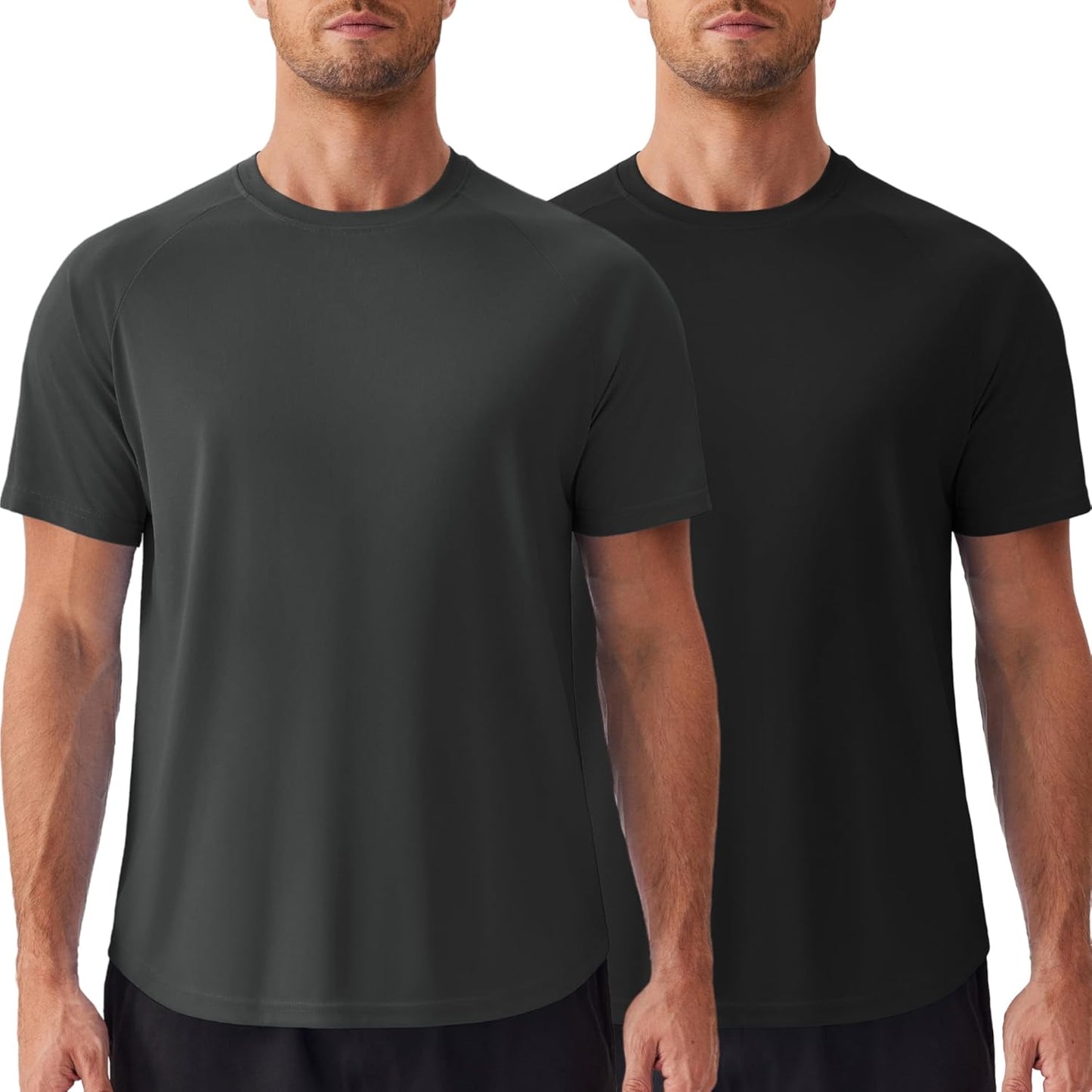 PINSPARK Men's UPF50+ Sun Protection Swim & Surf Short Sleeve Rash Guard | Quick-Dry Athletic Shirts