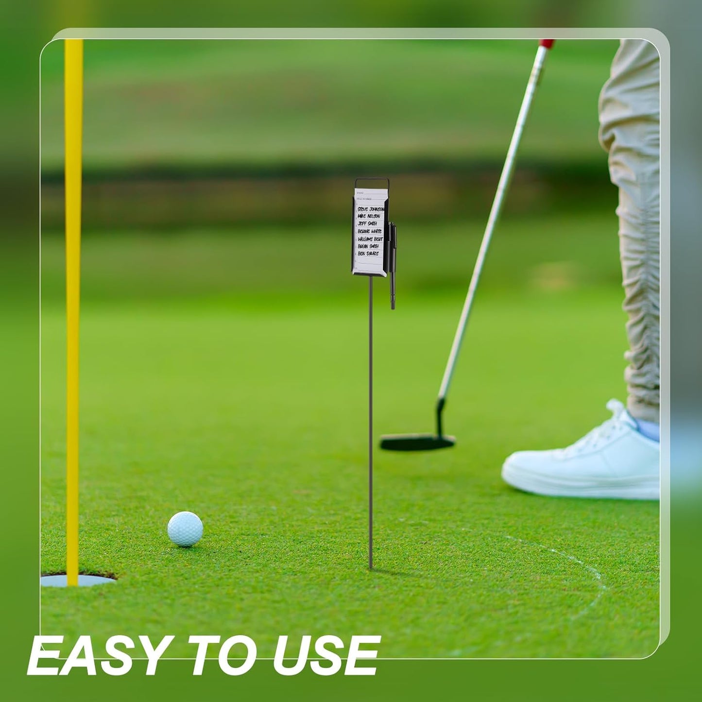 Shappy Golf Proximity Marker - Closest to The Pin CTP with Black Pens & 50 Sheets Cards | 4 or 6 Pack