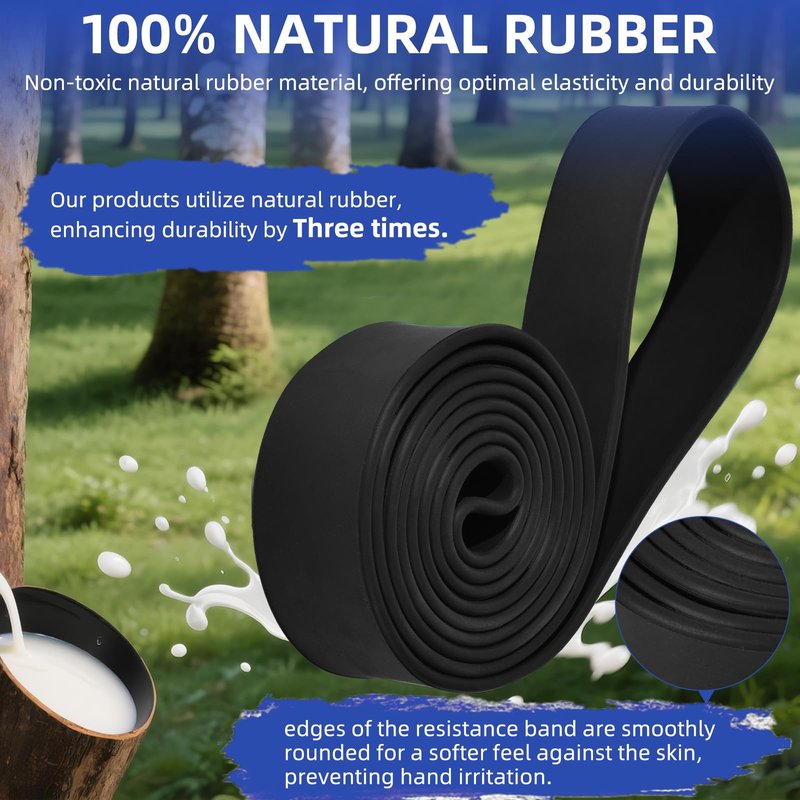 Zhazhashi Resistance Bands for Physical Therapy, 4 Levels (11-220 LBS), 81.9 in Circ, Storage Bag & Box, Natural Rubber for Home Fitness Training, Strength Building & Daily Workouts