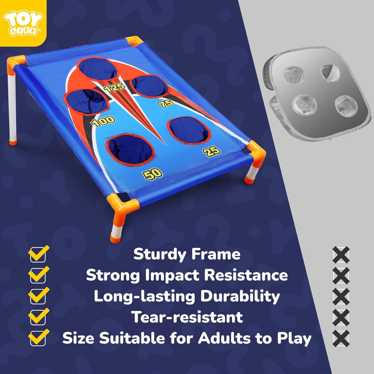 TOY Life Bean Bag Toss Game - Fun Outdoor Carnival Game for Kids Ages 4-8 | Perfect for Backyard Parties