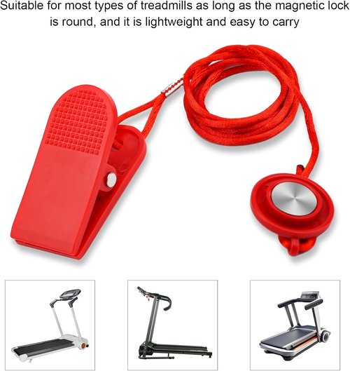 2pcs Universal Treadmill Magnetic Safety Key, Emergency Stop Lock Magnetic Safety Switch Replacement for Most Running Machines