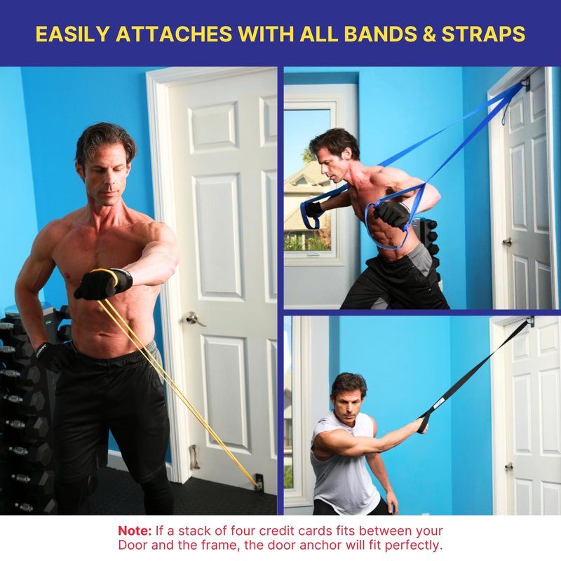 Anchor Gym Door Anchor for Exercise Bands - Resistance Door Anchor for Body Weight Straps, Strength Training, Home Gym, Physical Therapy (Pack of 1)