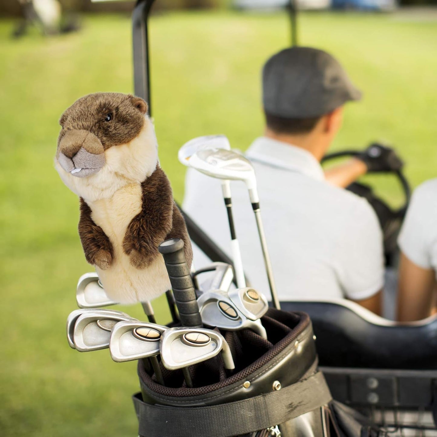 Golf Club Covers, Gopher Golf Club Head Covers for Clubs, Novelty Realistic Headcover Animal Plush Utility Golf Club Protector Gifts for Men