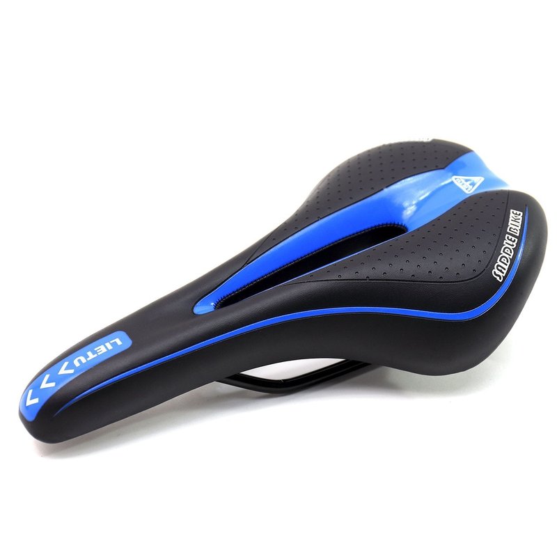 VINQLIQ® Professional Bike Saddle Bicycle Comfort Seat Cushion Pad Shockproof Ergonomic Design for Cycling, Mountain Bike, MTB, Road Bike, BMX, Folding Bike (Black and Blue)