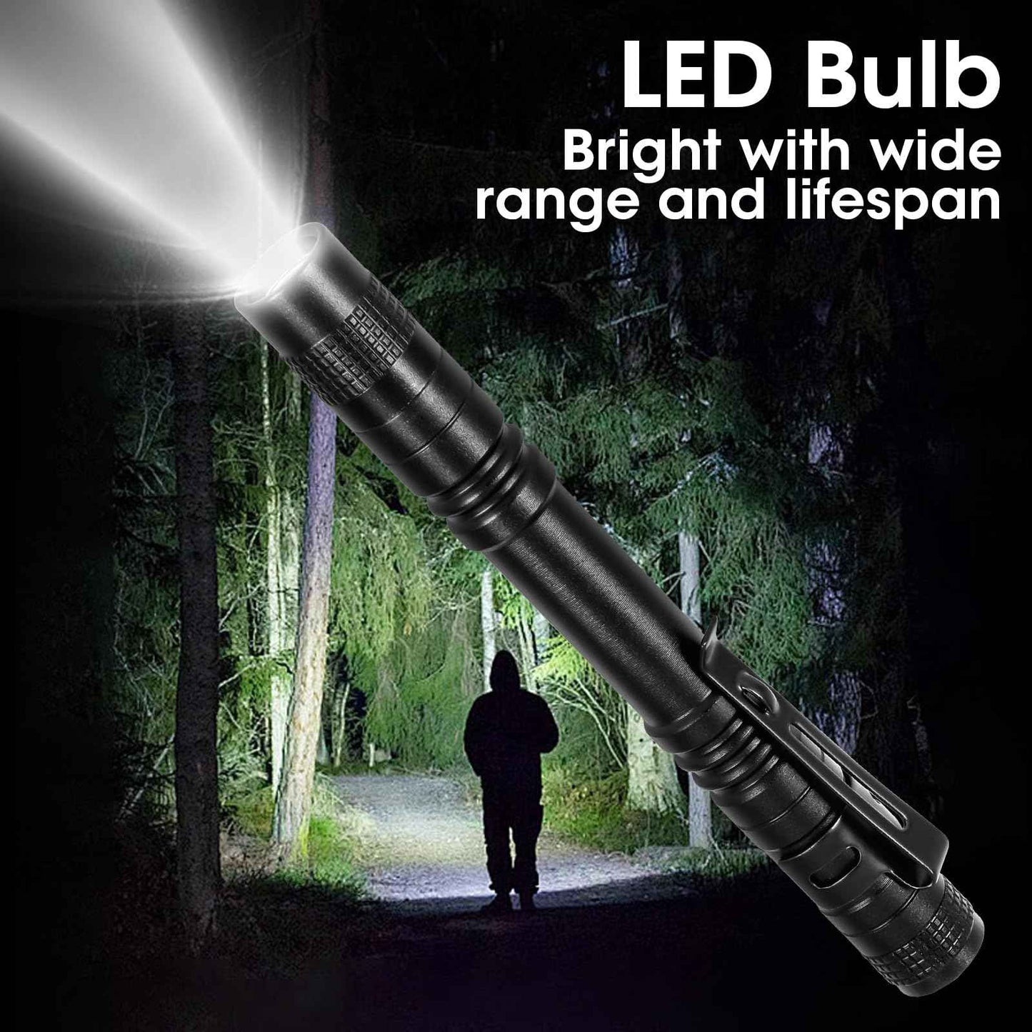 Cussity Pen Light Flashlight 5Pcs, LED Pocket Flashlights with Clip for Home/Emergency, Handheld Small Mini Pen Lights for Outdoor/Camping/Daily Lighting, IPX4 Waterproof Inspection Pen Flashlights