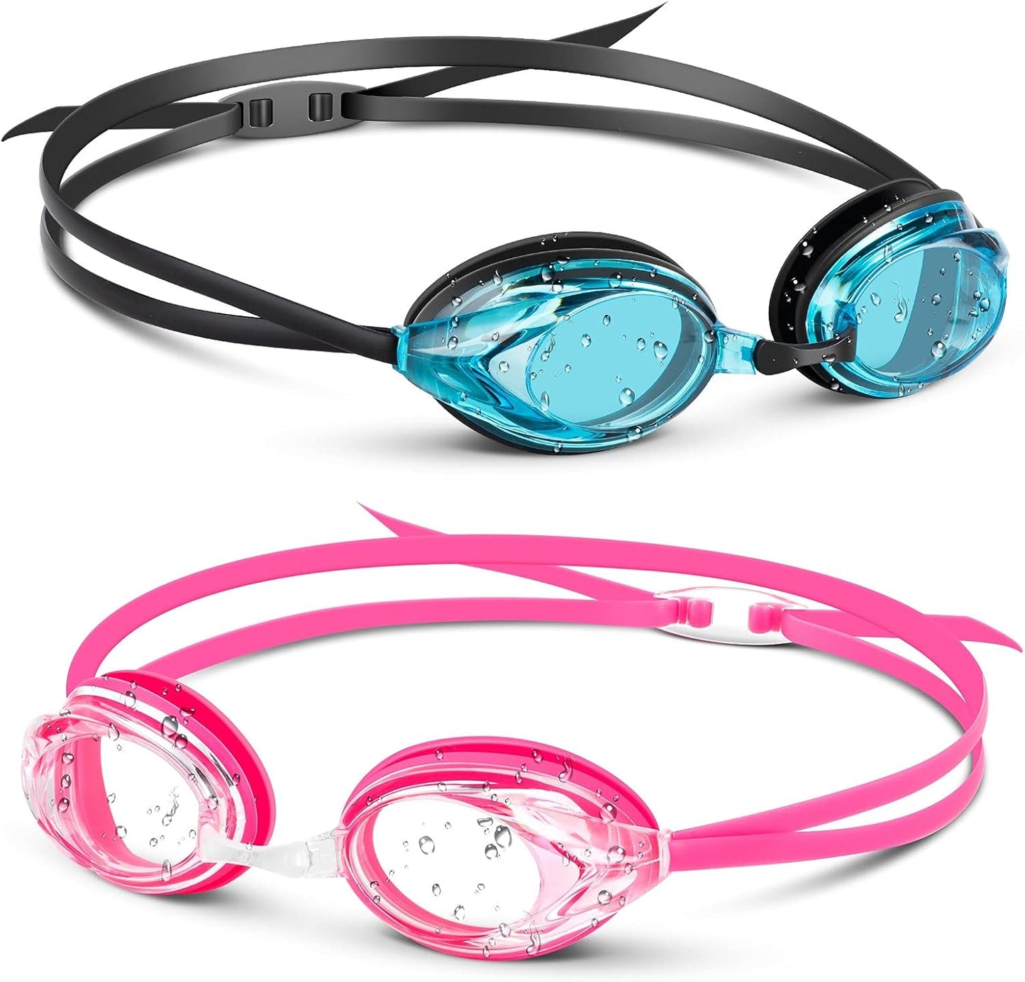 Portzon Swim Goggles - Anti-Fog, Leak-Proof Design for Adults | Clear Lens for Optimal Visibility