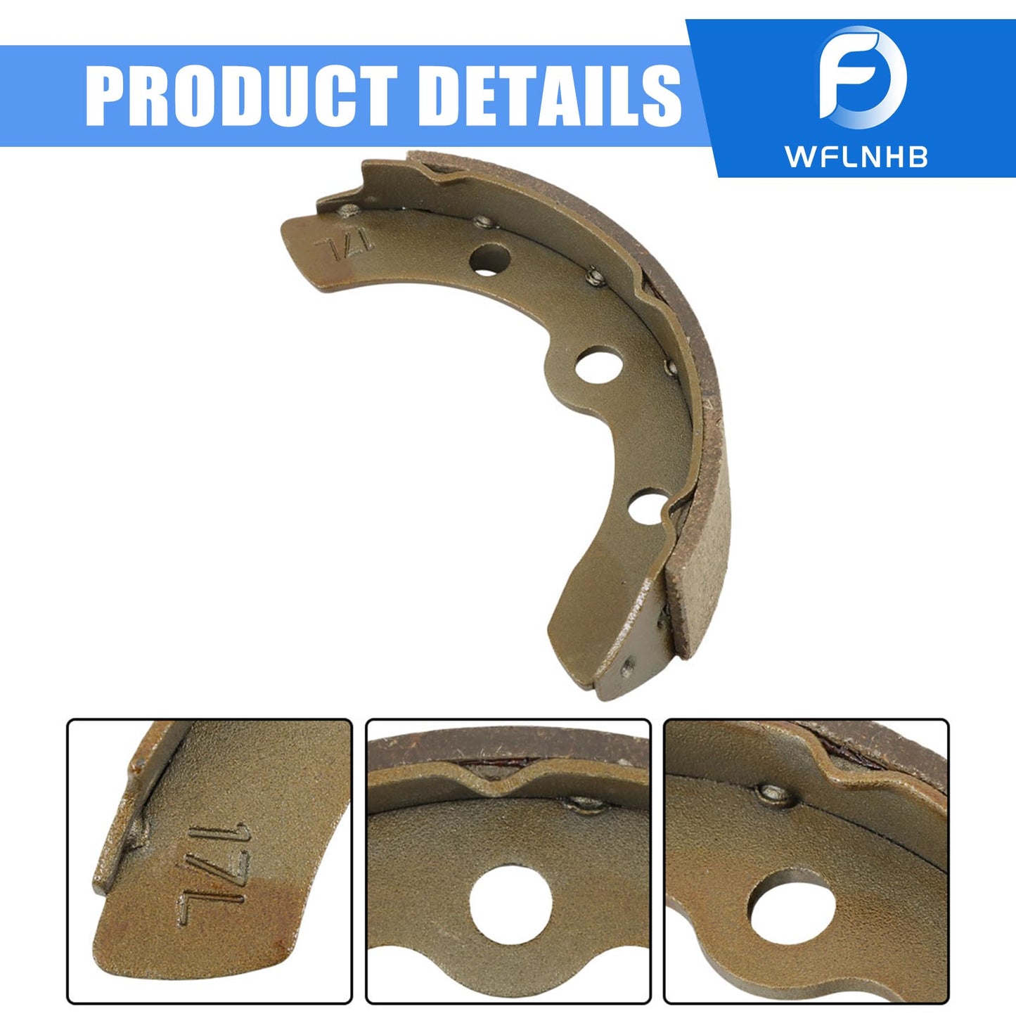 WFLNHB Golf Cart Brake Drums Shoes Kit Replacement for Yamaha G1, G2, G8, G9 1982-1992