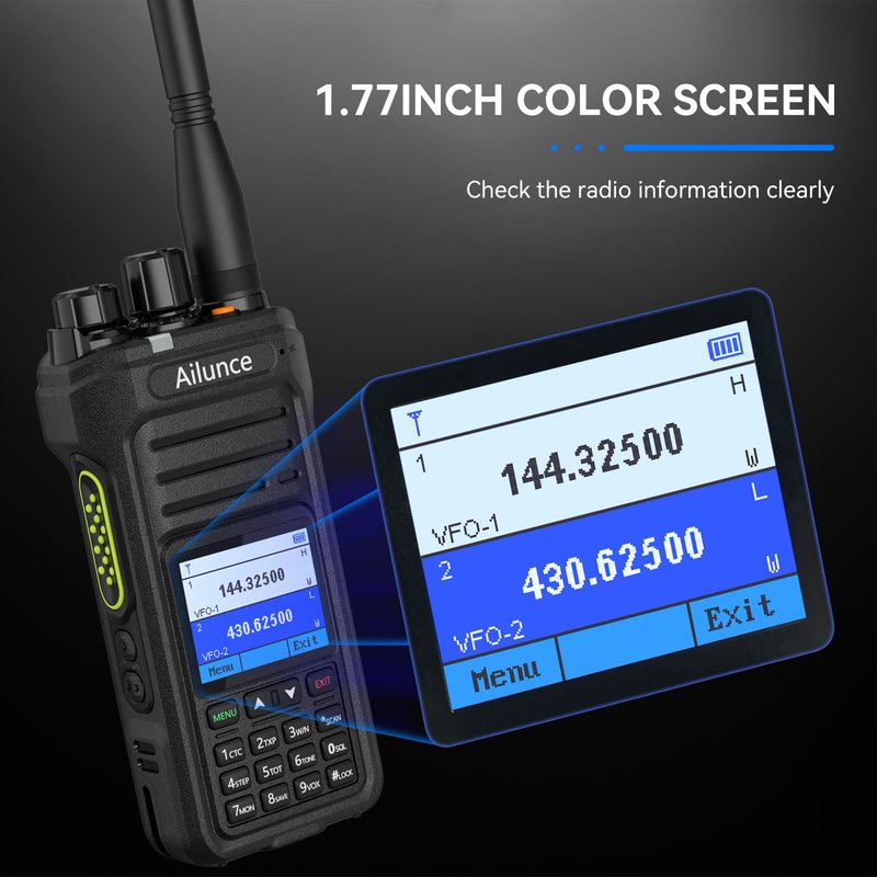 Retevis Ailunce HA1UV Ham Radio, IP67 Waterproof, Long Range Dual Band Handheld Two Way Radio for Beginners, with NOAA Weather Alert & SOS, 2800mAh USB C Charging, Chirp, for Outdoor Emergency