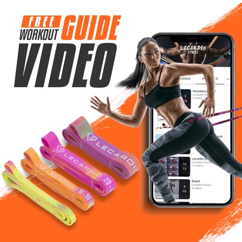 Lecardio Resistance Bands for Working Out, Rubber Pull Up Assistance Bands, Exercise Bands, Workout Bands, Resistance Bands for Legs, Physical Therapy, Muscle Training, Men and Women
