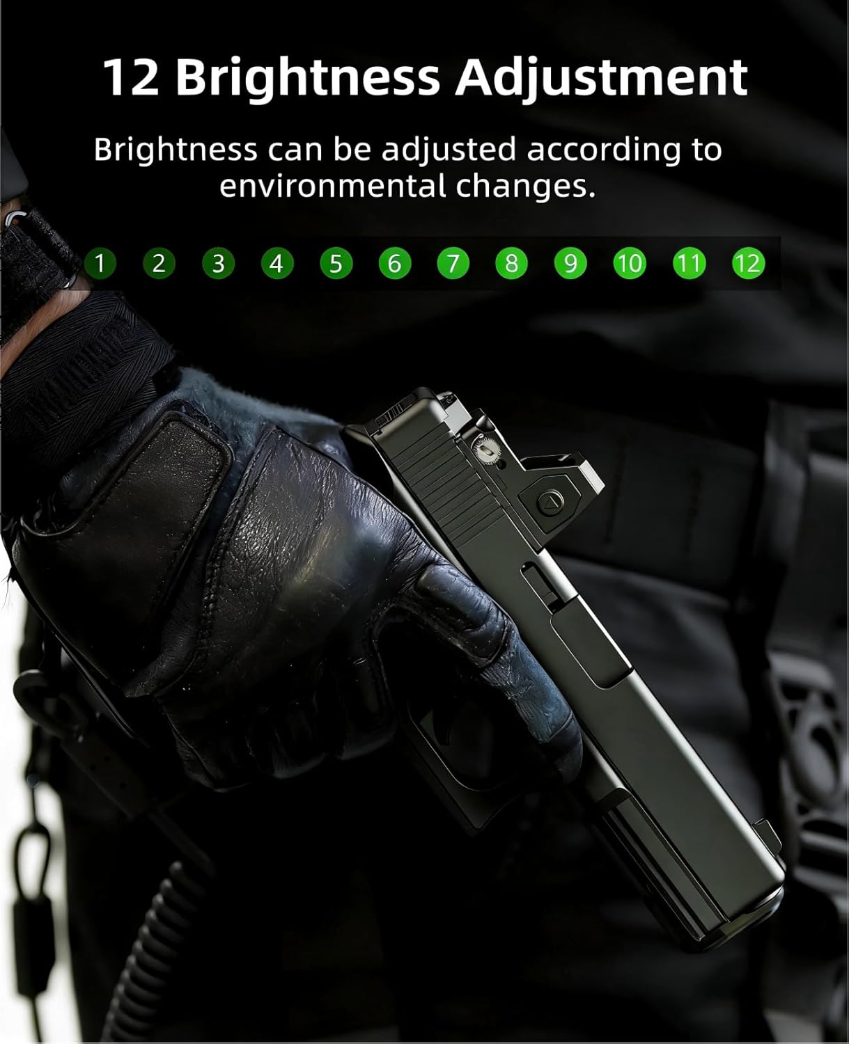 EZshoot Full-Sized Red/Green Dot Optic - 2MOA Dot with 12 Brightness Settings | RMR Compatible Scope