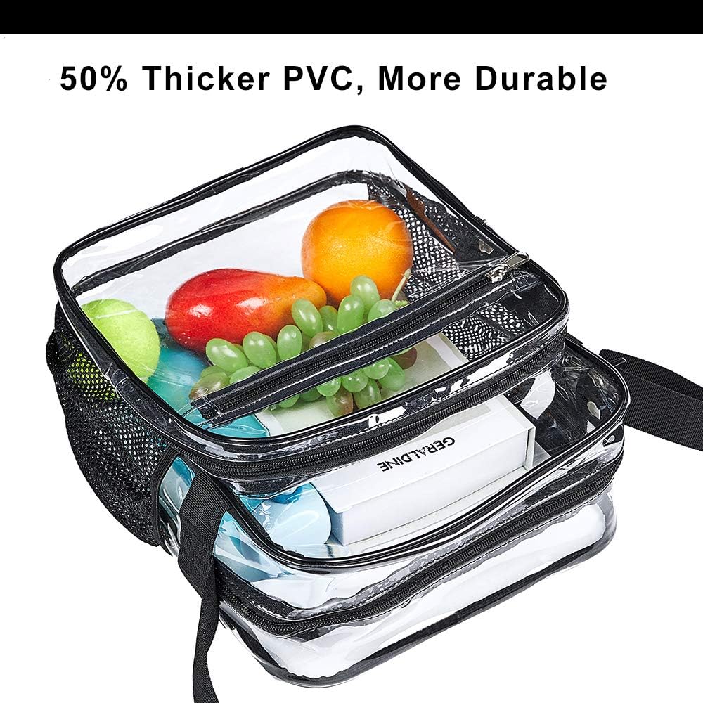 Skiennix Clear Stadium Approved Bag - Crossbody Messenger with Adjustable Strap for Events