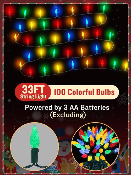 Aulock 2pcs Golf Cart Christmas Decorations – Includes 33ft Christmas Lights and Seat Cover, Golf Cart Accessories