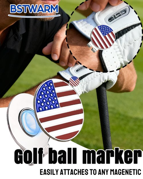 BSTWARM 50 Pcs Magnetic Golf Ball Markers, Markers Assorted Patterns Value Gift Set Mark Golf Divot Tool Accessories for Men Weman Golfers