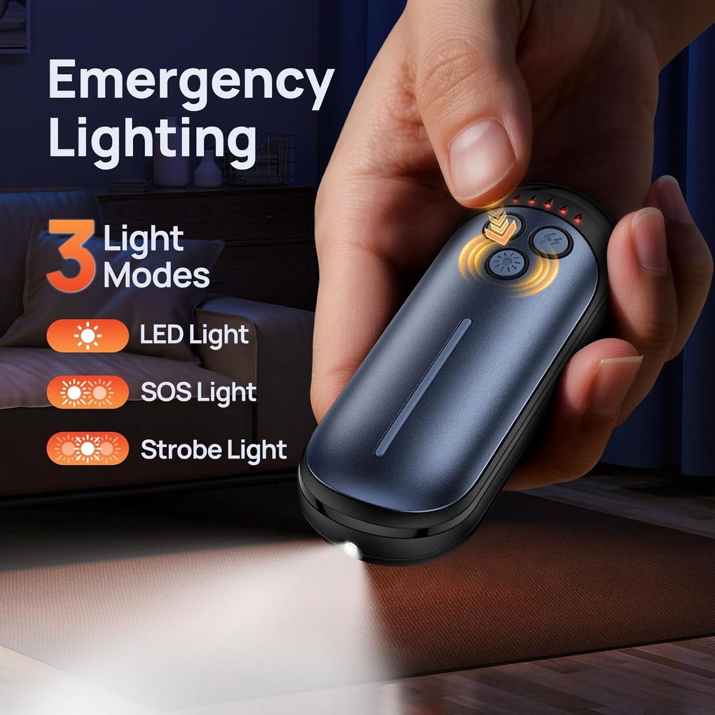 Skiennix Rechargeable Hand Warmers - 6000mAh Portable Electric Warmers for Outdoor Use | 2-Pack