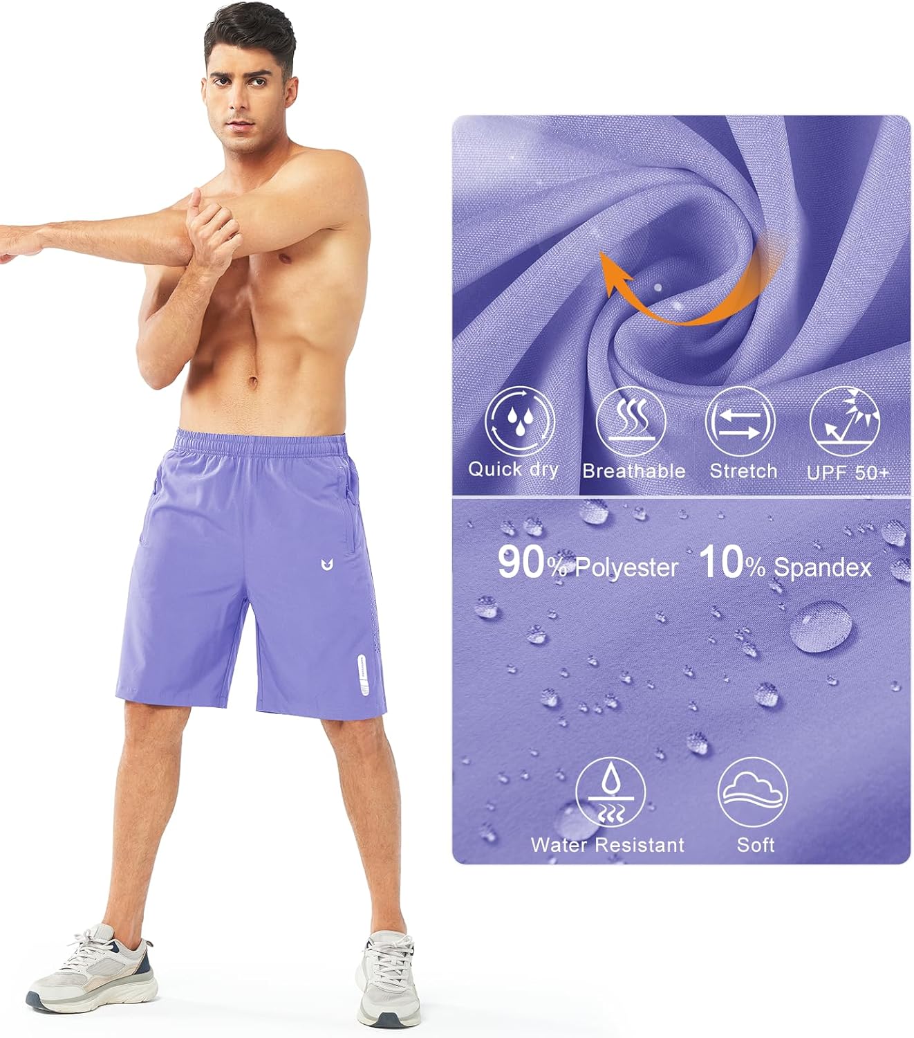 NORTHYARD Men's Athletic Running Shorts - Quick Dry Lightweight Gym Workout | Available in 5", 7", 9" Sizes