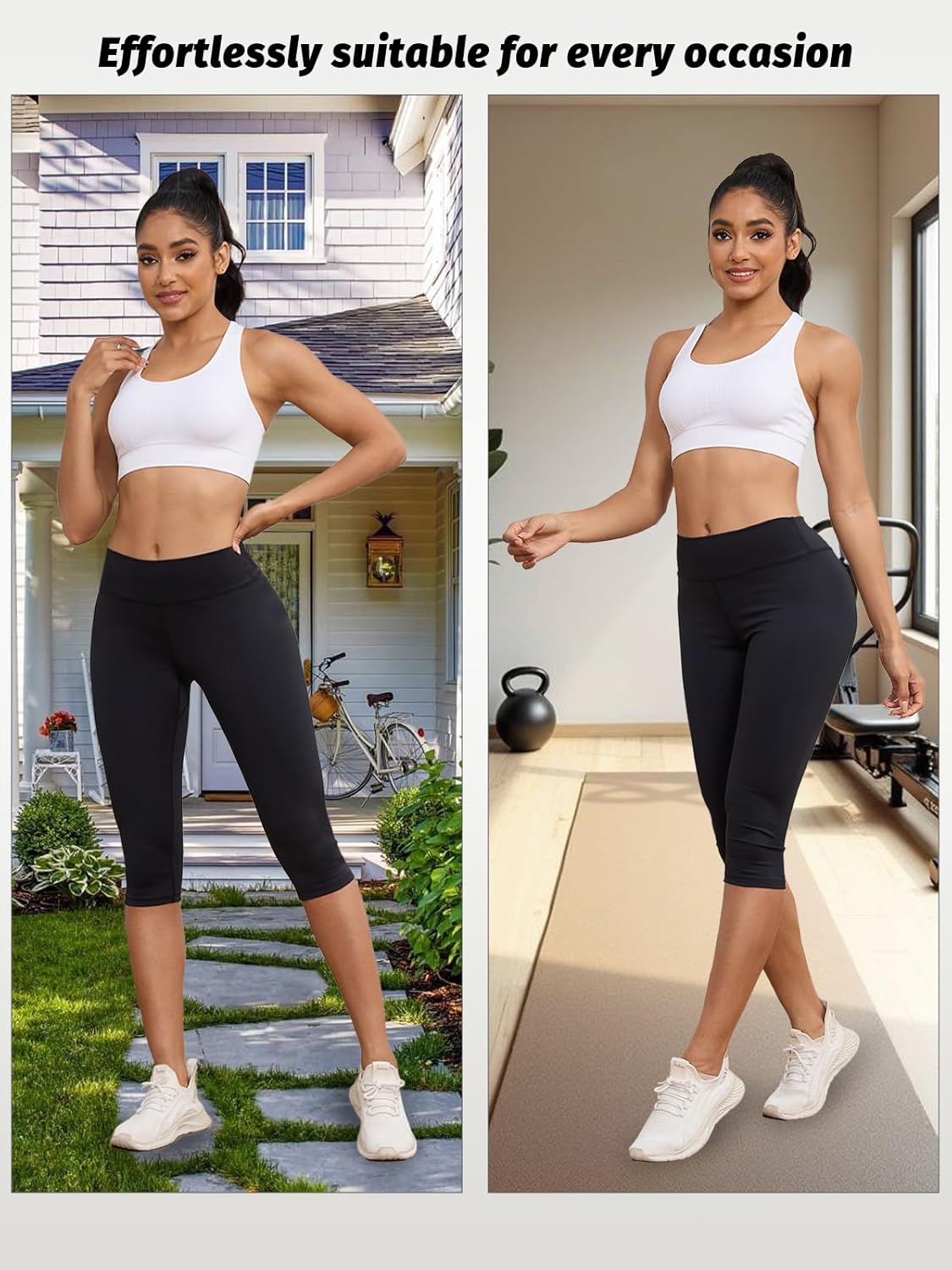 MixShe Capri Yoga Leggings for Women - Butt Lifting Shapewear in Stylish Design