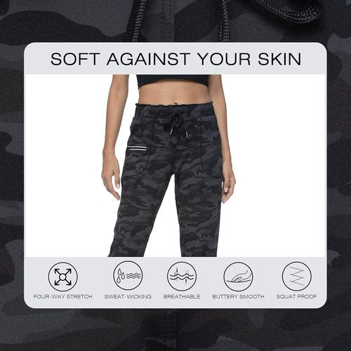 Haowind Women's Joggers - Comfy Elastic Waist Workout Pants with Pockets | Perfect for Yoga & Running