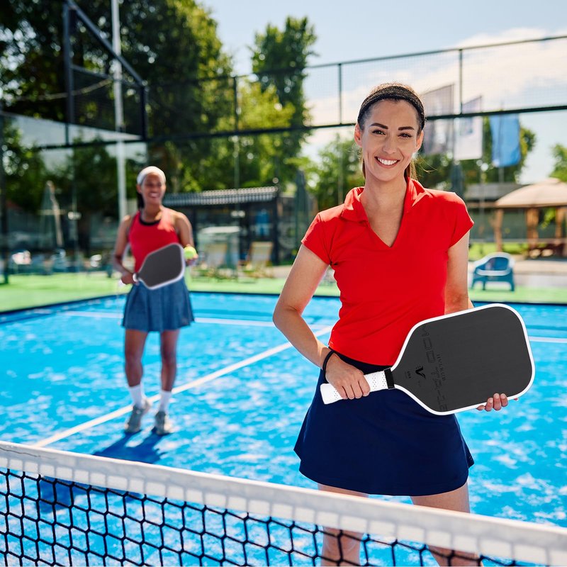 HVLKUB Pickleball Paddle,16mm Raw T700 Carbon Fiber Lightweight Pickle Ball Paddle, Durable &Beginner-Friendly Pickleball Racket,Adults & Kids Pickle Ball Equipment,Comfortable Grip(Box-White)
