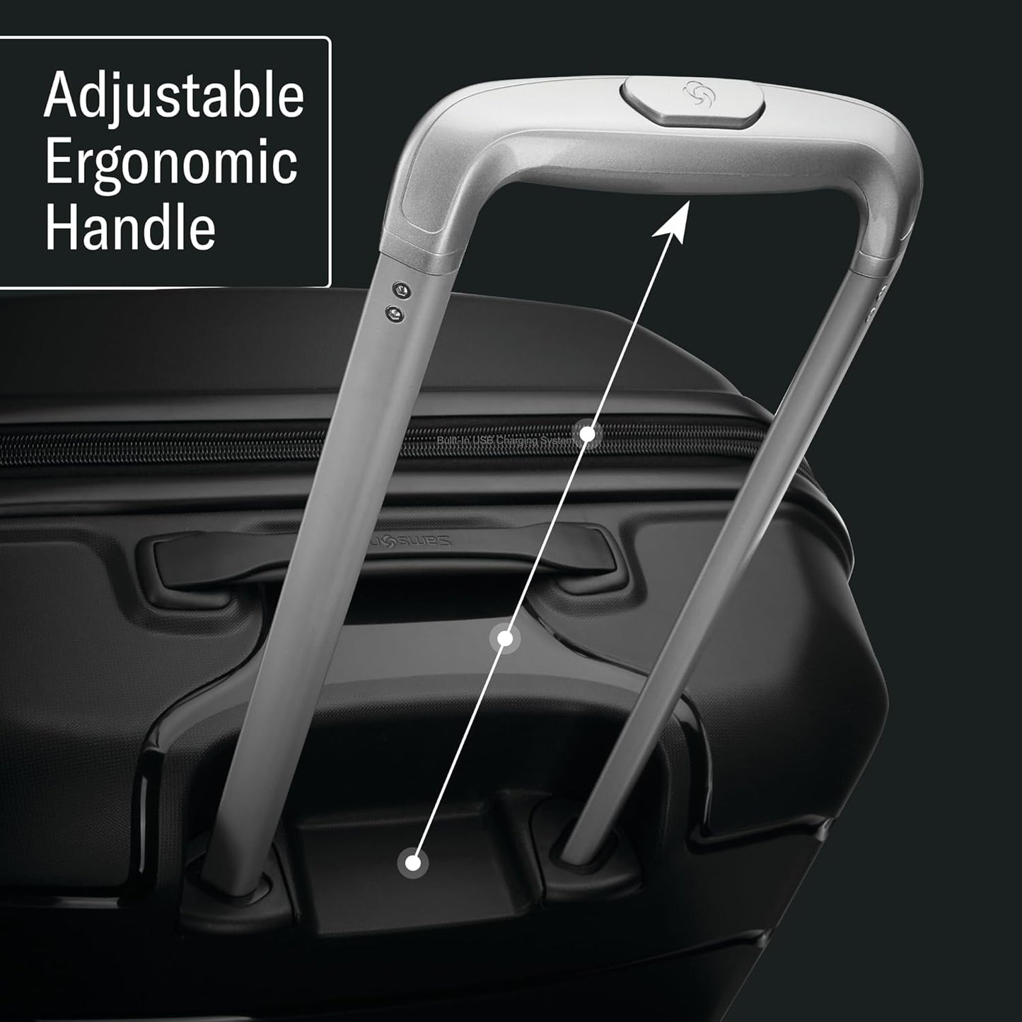 Samsonite Freeform Hardside Carry-On Luggage - TSA Approved, Expandable Suitcase with Spinner Wheels - Black