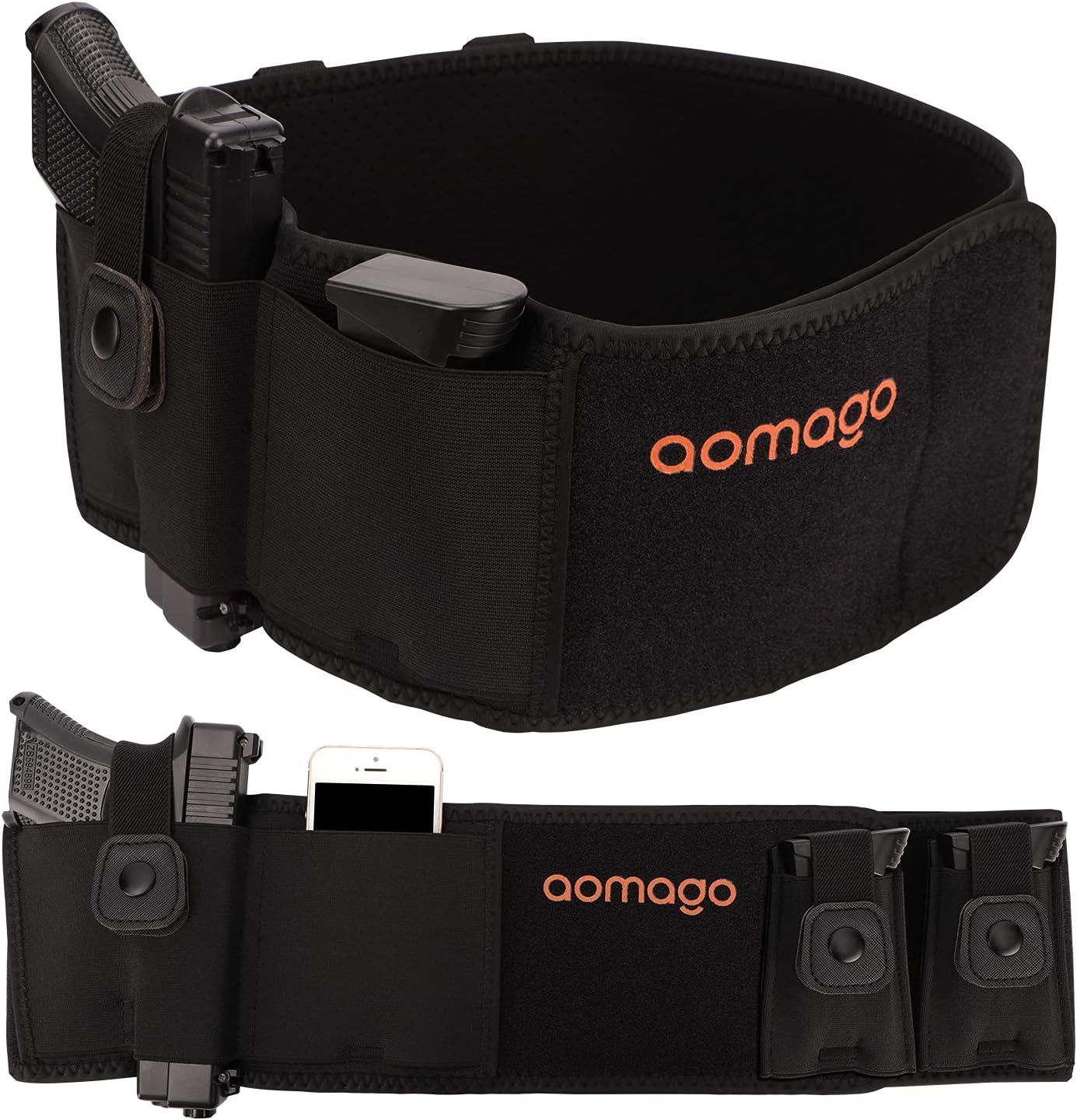 Skiennix Belly Band Holster - Comfortable Neoprene Gun Holster for Glock, Smith & Wesson, Taurus | Fits Most Pistols & Revolvers