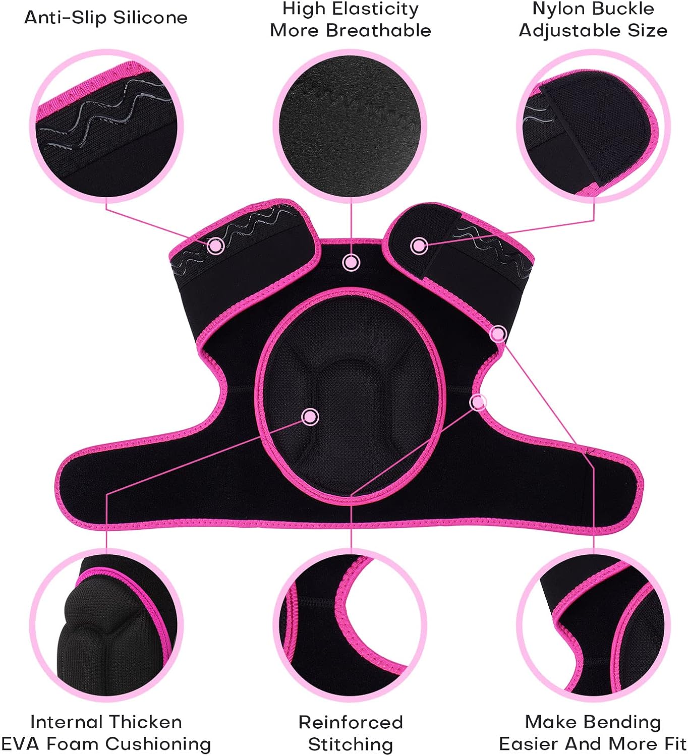 Skiennix Knee Pads for Men and Women - High Elastic Fabric for Safety in Gardening, Cleaning & Construction