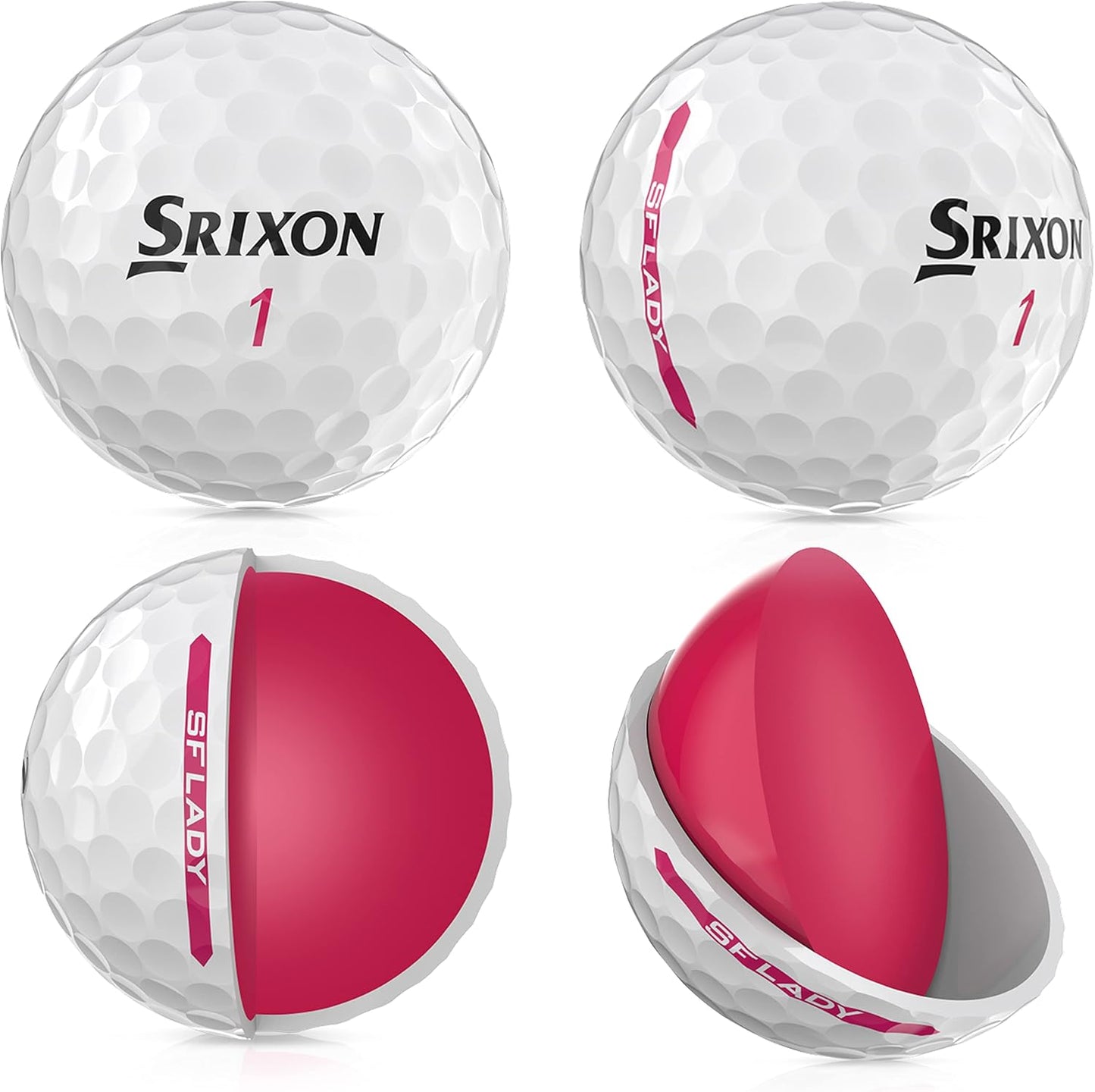 Srixon Soft Feel Golf Balls for Women - Enhanced Distance & Control | 12-Pack