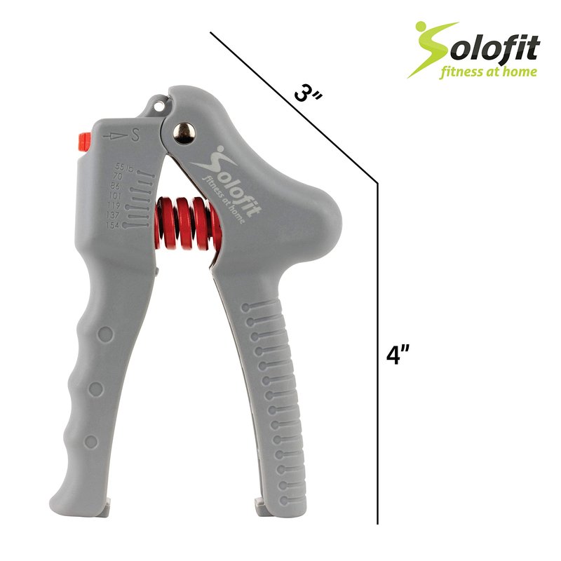 Solofit Hand Grip Strengthener with Adjustable Resistance (55 to 154lbs) – Heavy Duty Hand Workout Equipment for Finger Exercise – Hand & Finger Stretcher for Men & Women
