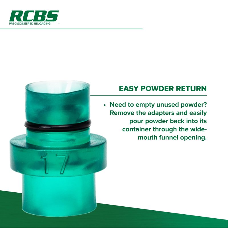 RCBS Quick Change Powder Funnel Kit, Universal Powder Funnel Kit with Quick-Change Nozzles for Reloading