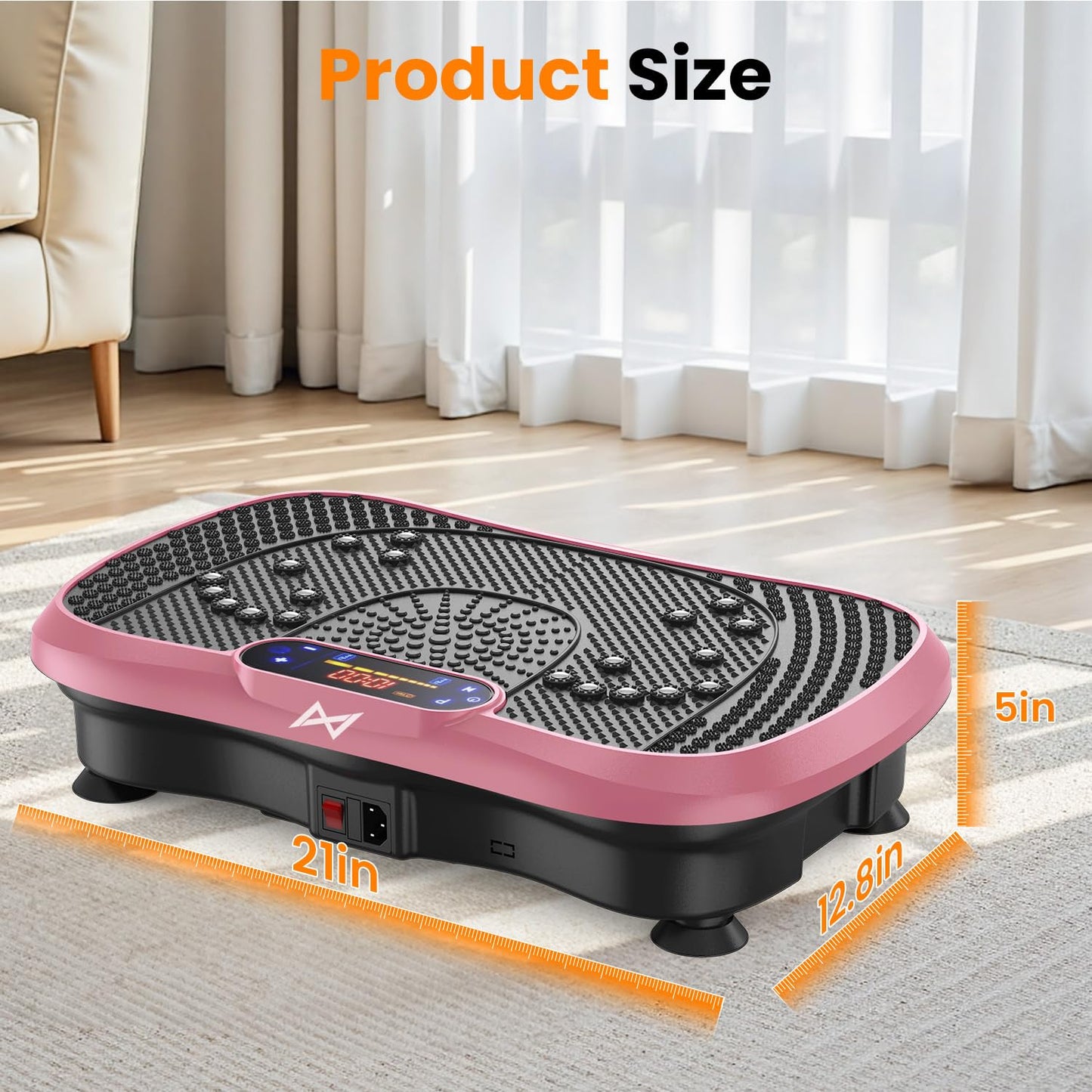 AXV Vibration Plate Fitness Platform Exercise Machine Vibrating Shaking Full Body Shaker Workout Vibrate Stand Shake Board Sport for Weight Loss Fat Burner for Gym Home Office