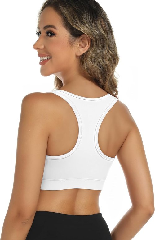 Buauty Sports Bras for Women - Medium Support Racerback Gym & Yoga Bra | 2 Pack
