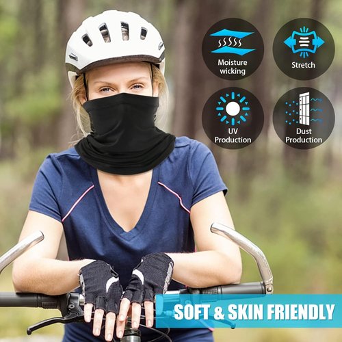Fivali Neck Gaiter Face Mask - Breathable Cooling Bandana for Dust, Sun & Wind Protection